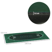 Green 12 Player Texas Hold'em Poker Table Mat Water Resistant Rubber With Carry Bag by SPORTNOW AOSOM
