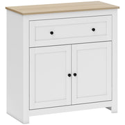 Modern Sideboard Storage Cabinet with Drawer and Adjustable Shelf for Dining Room White