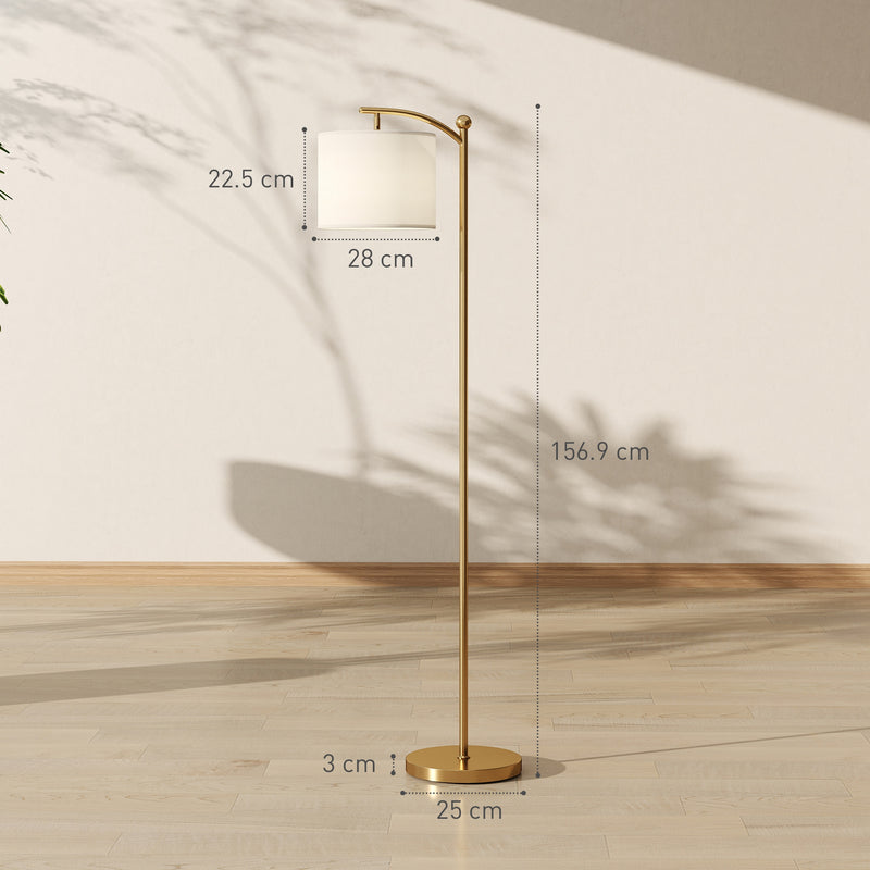 LED Floor Lamp with Remote Control for Living Room Ambient Light Gold Tone AOSOM