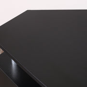 Black TV Unit For TVs Up To 55 Inches With Storage Shelves And Cupboard For Living Room