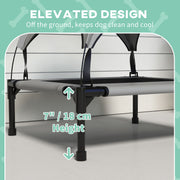 Cooling Elevated Pet Bed With Breathable Mesh For Small To Medium Dogs Light Grey