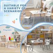 Childrens Activity Table Chair Set With Storage and Easel For Ages 3 to 8 Grey