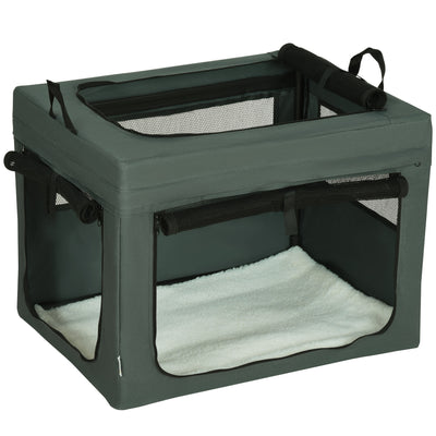 69cm Soft Pet Travel Carrier With Cushion For Small Dogs and Puppies, Grey