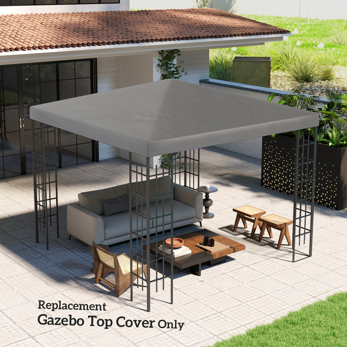 Grey 3 x 3m Gazebo Replacement Canopy by Outsunny