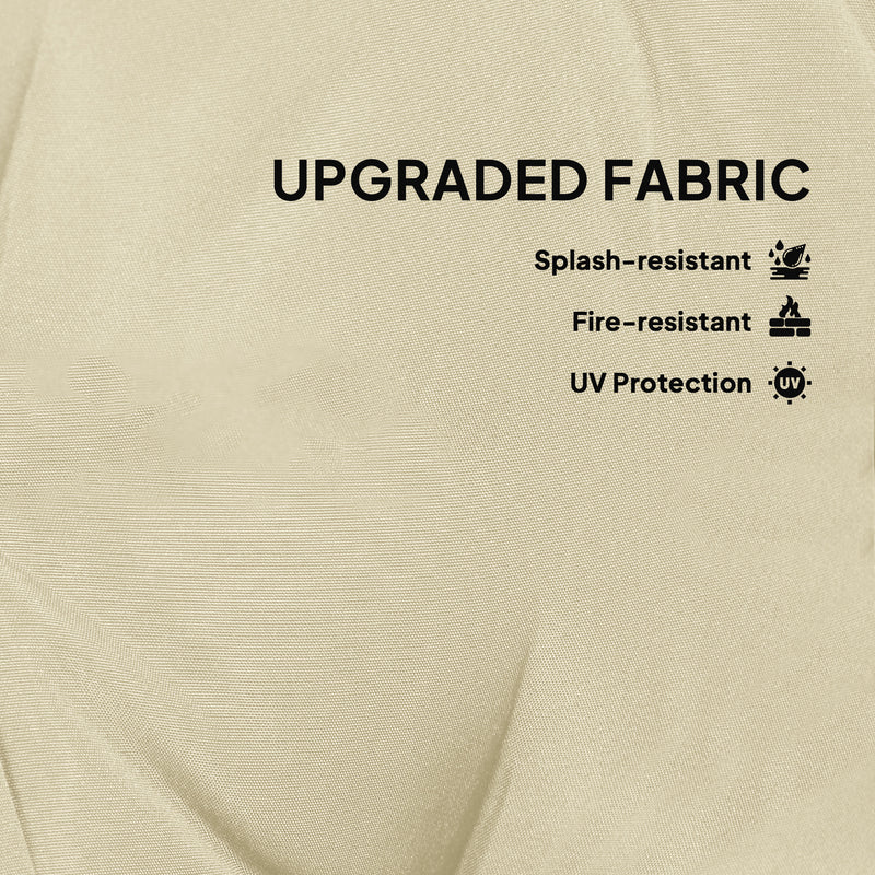 Set of Two Beige 60cm Outdoor Cushions Weather Resistant by Outsunny