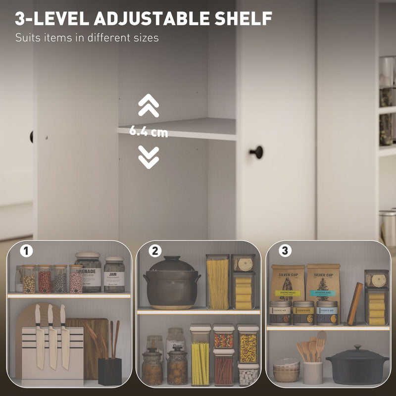 Rolling Kitchen Island with Drawer and Towel Rail for Extra Storage Space, White 82x38x86.5cm