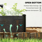 Raised Garden Bed for Easy Vegetable and Herb Growing with Tool Free Assembly Dark Grey Outsunny