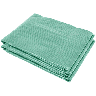 Greenhouse Replacement Cover for 3 x 2m Walk-In Tunnel with Roll-Up Windows, Green