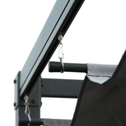 3m x 4m Grey Pergola With Retractable Roof Outsunny