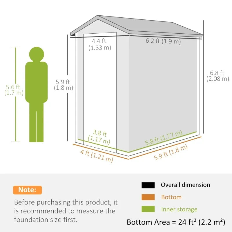 Dimension diagram giving 1.33 m width across the door end, 1.9 m depth and 2.08 m height with a person for scale