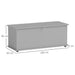 Grey 113L Storage Chest with Flip-Top Lid and Safety Hinges for Living Room and Hallway by HOMCOM