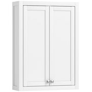 Wall Mounted Bathroom Cabinet With Adjustable Storage Shelves For Organised Spaces White
