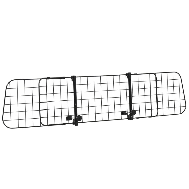 Adjustable Heavy Duty Dog Car Barrier for SUV and Estate Vehicles Keeps Pets Safe Black AOSOM