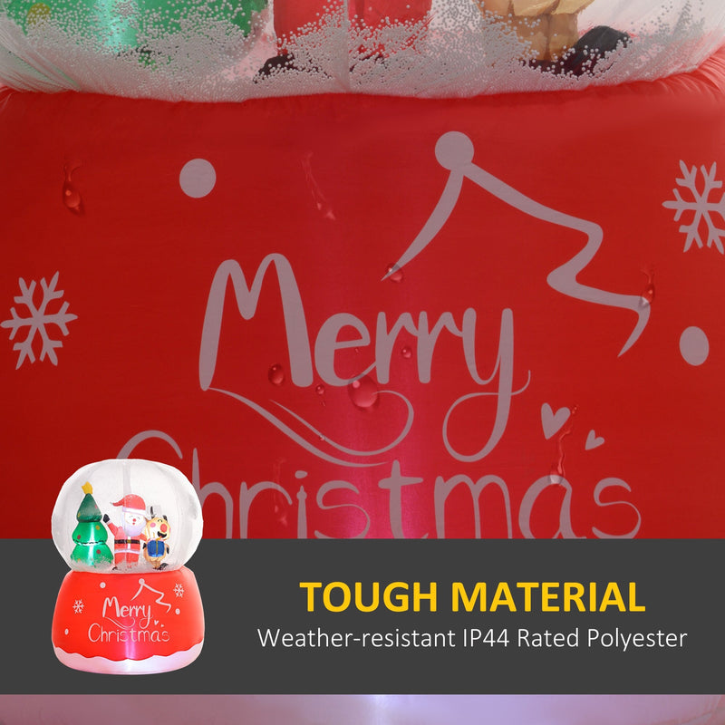 Close-up of the red base with Merry Christmas script and a tough material caption