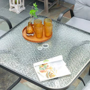 Modern 4 Seat Outdoor Dining Set, Comfy Outdoor Living Outsunny