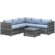 5 Seater Garden Sofa Set Rattan Outsunny