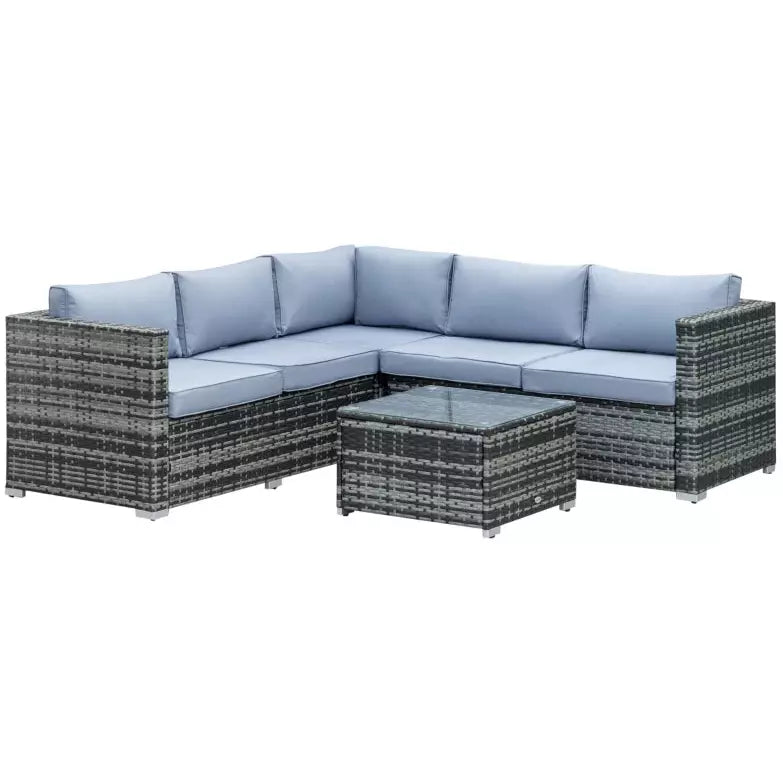 5 Seater Garden Sofa Set Rattan Outsunny