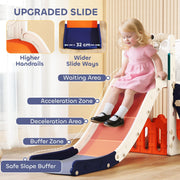 Upgraded slide graphic showing the waiting area, acceleration zone and deceleration area in orange