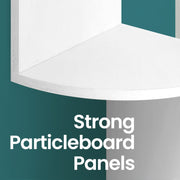 5-Tier Zigzag Corner Wall Shelf, White