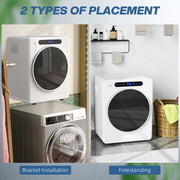 4kg Vented Tumble Dryer 1000W Compact Freestanding with Timer and 6 Heat Settings White by HOMCOM AOSOM