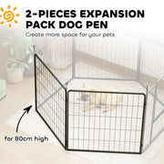 2 Piece Dog Pen Expansion Pack for 80cm High Pet Playpen with 3 Stakes for Small and Medium Dogs by PawHut