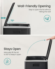 50L kitchen bin dimensions diagram