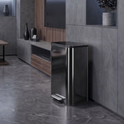 Homcom high gloss black kitchen pedal bin standing in a modern living room