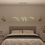 Modern Pendant Ceiling Light with Adjustable Colour Temperatures for Home Lighting Silver AOSOM