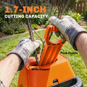 Electric Garden Shredder with Quiet Operation and Large Collection Bag Orange AOSOM