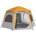 4 Person Pop Up Dome Tent for Quick Camping Shelter Lightweight Light Grey