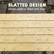 Outdoor Coffee Table for Garden or Patio with Weather-Resistant Easy-Clean Surface Brown Outsunny