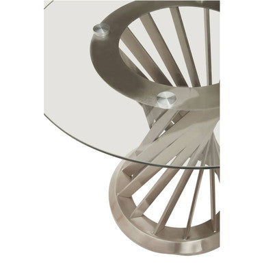 Close-up of the tempered clear glass top