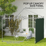 Green 195 x 295cm Replacement Gazebo Sidewall for Outdoor Shelter by Outsunny