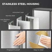 Close-up of the fingerprint-resistant, easy-to-clean stainless steel body layers