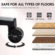 Pale Pink Fabric Gaming Chair With Lumbar Support And Headrest For Comfortable Play