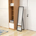 Black Full Length Mirror with Glitter Frame by HOMCOM