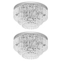 Crystal Ceiling Light Set for Brightening Hallways or Dining Rooms Silver