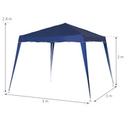 3 x 3m Pop Up Gazebo with Carry Bag Height Adjustable Slant Leg Event Shelter by Outsunny