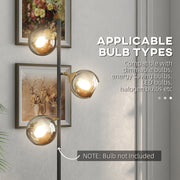 Modern Tree Floor Lamp with 3 Adjustable Lights for Living Room or Bedroom, Grey