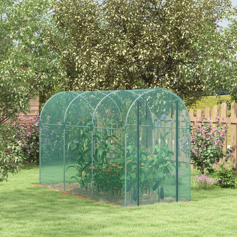 Mini Polytunnel Greenhouse 360 x 120cm for Outdoor Plant Protection by Outsunny