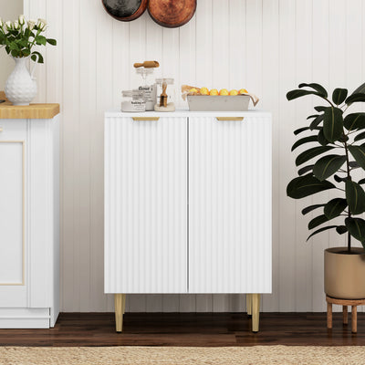 White Adjustable Shelf Sideboard Storage Cabinet for Home or Office by HOMCOM