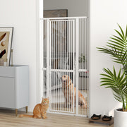 Extra Tall Pet Gate 180cm Pressure Fit for Doorways with Narrow Gaps Grey AOSOM