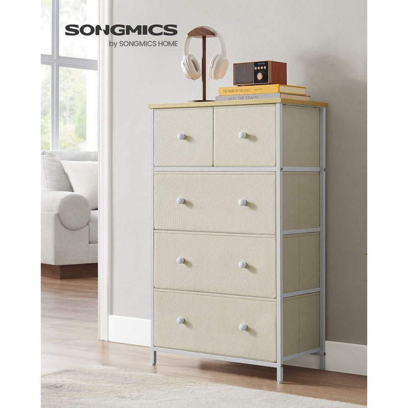 5 Drawer Chest of Fabric Drawers by Songmics