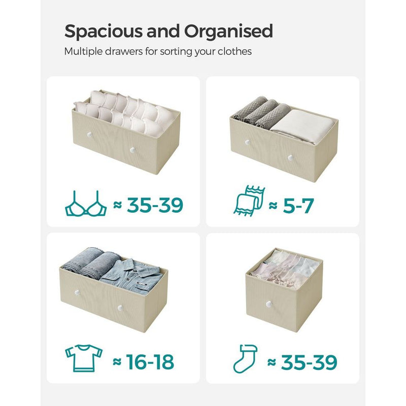 5 Drawer Chest of Fabric Drawers by Songmics