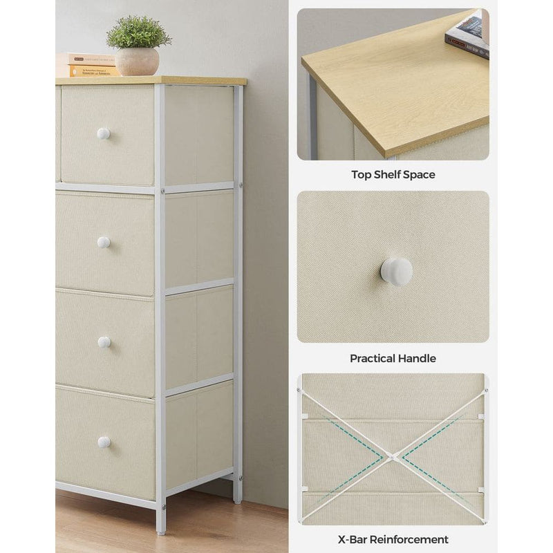 5 Drawer Chest of Fabric Drawers by Songmics