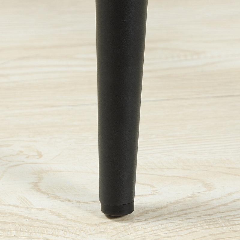 Set of 2 Velvet Bar Stools with Steel Legs for Kitchen Island or Dining Area Grey