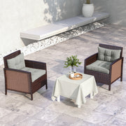 Light Grey 2 Piece Outdoor Seat and Back Cushions Set for Garden or Patio Chairs AOSOM