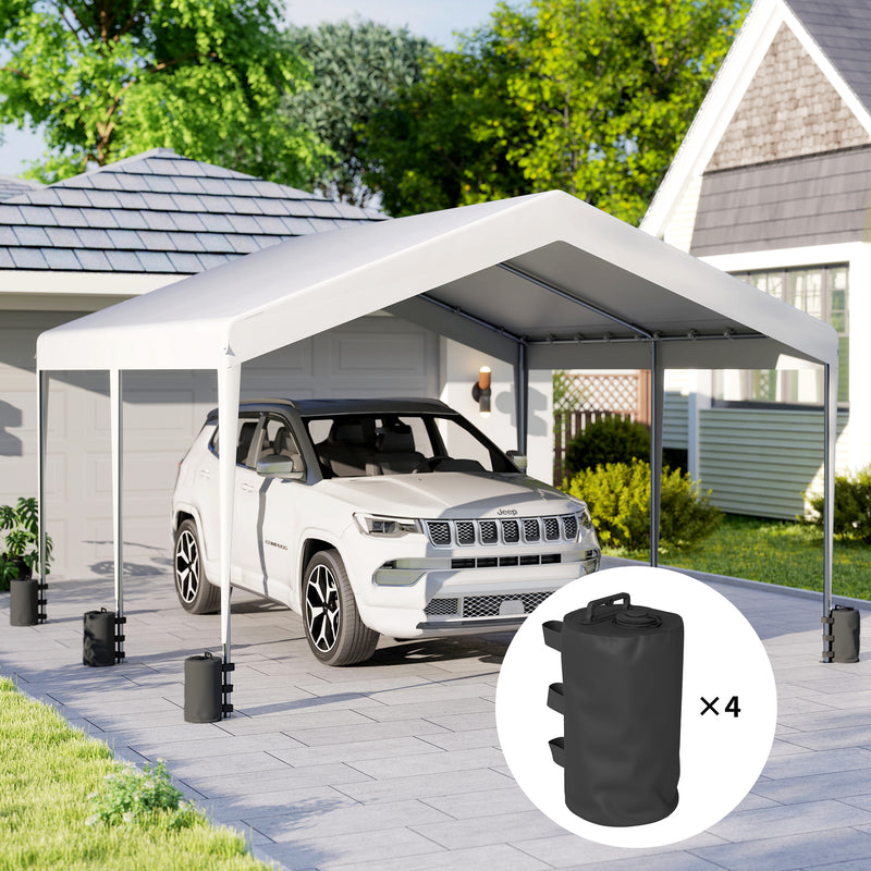 Gazebo Weight Bags Set of 4 for Secure Outdoor Shelter with Easy Fill and Carry Black