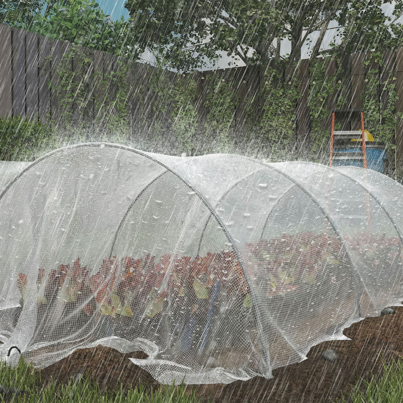 Waterproof Tarpaulin for Outdoor Furniture and Car Protection 6 x 4 m White AOSOM