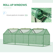 Mini Greenhouse For Outdoor Gardening With PE Cover And Observation Windows Green